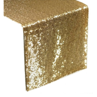 Tischlufer Glitter Pailletten L. 220 x B. 30 cm - GOLD (Vermietung)