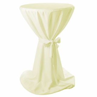 Stehtischhusse SATIN ELEGANCE - CREME (Vermietung)