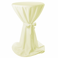 Stehtischhusse SATIN ELEGANCE - CREME (Vermietung)