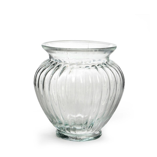 Vase GERIPPT - KLAR D 12 cm x H 14 cm (Vermietung)