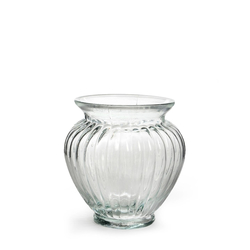 Vase GERIPPT - KLAR D 8 cm x H 9 cm (Vermietung)