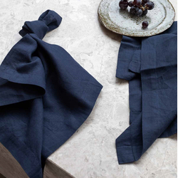 Stoffserviette Leinen 40 x 40 cm - NAVY (Vermietung)