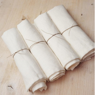 Stoffserviette Leinen 40 x 40 cm - CHAMPAGNER (Vermietung)