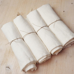 Stoffserviette Leinen 40 x 40 cm - CHAMPAGNER (Vermietung)