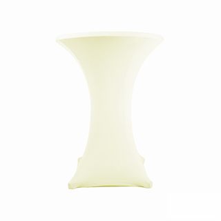 Stehtischhusse STRETCH 4-Fuss Ø 80 CREME (Vermietung)