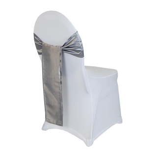 Schleifenband TAFT 250 x 17 cm - SILBER / HELLGRAU...