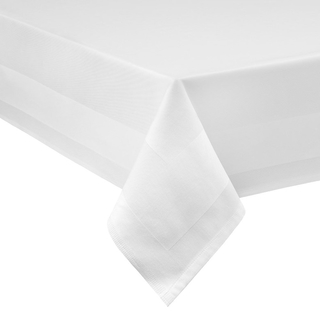 Tischdecke Quadro 220 x 130 cm - WEISS (Vermietung)