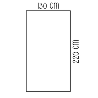 Tischdecke Quadro 220 x 130 cm - WEISS (Vermietung)
