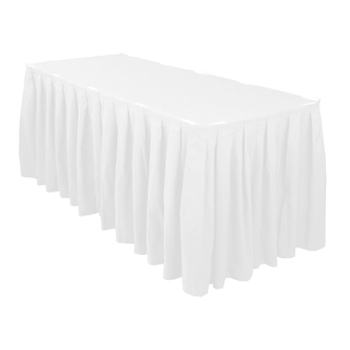 Skirting BUFFET mit Kellerfalte 580 x 73 cm - WEISS (Vermietung)