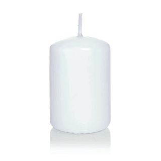 Votivblockkerze klein 4 cm Ø 4,5 cm H - WEISS (Verkauf)