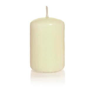 Votivblockkerze klein 4 cm Ø 4,5 cm H - CREME (Verkauf)