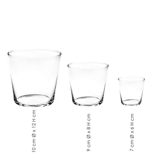 Vase KONUS Glas - Klar  7 x H 6 cm (Vermietung)